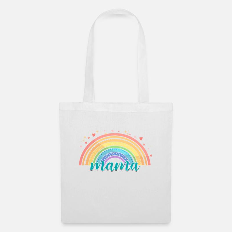 Regenbogen Mama - Stoffbeutel - Weiß