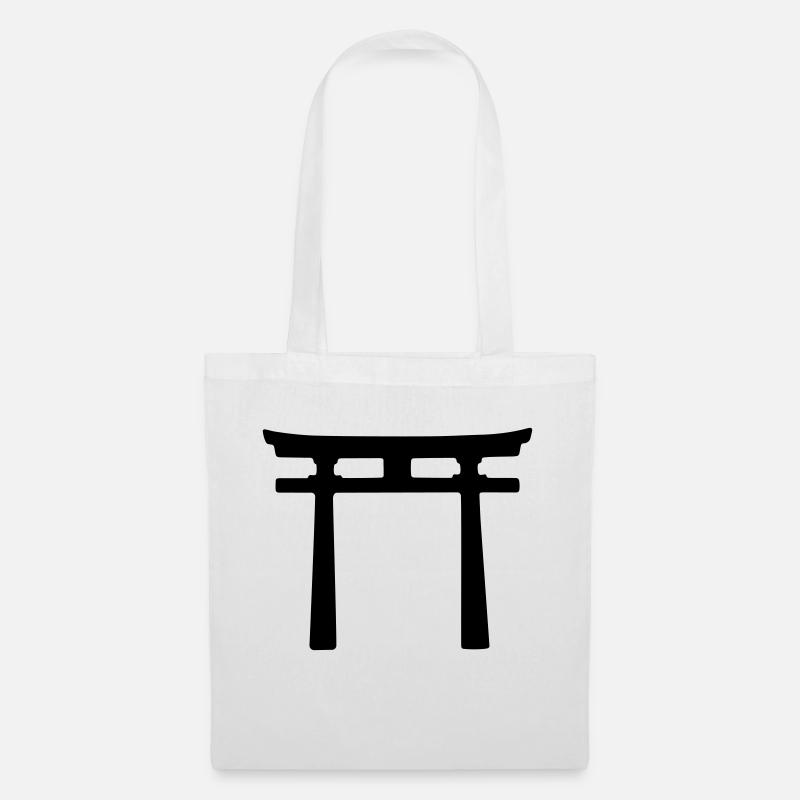 Conception japonaise Torii - Sac en tissu - blanc