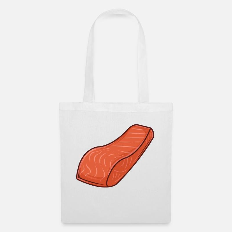 Salmon - Tote Bag - white
