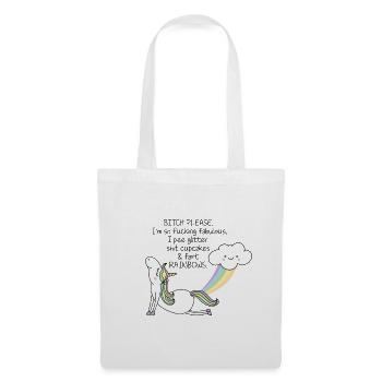 Licorne - Sac en tissu - blanc - Devant