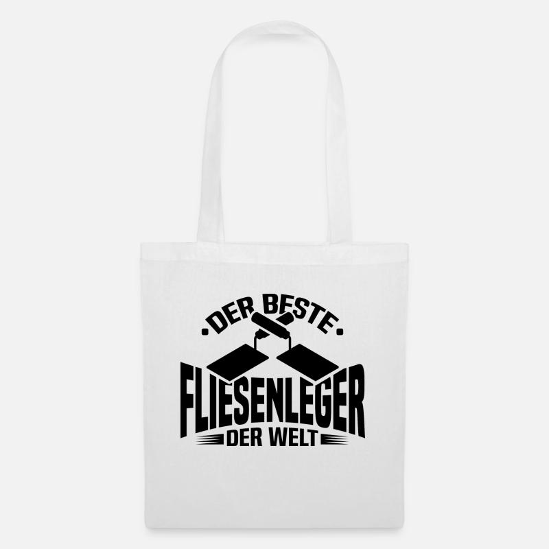 Beste Fliesenleger Fliesenlegermeister Geschenk - Stoffbeutel - Weiß
