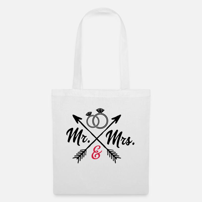 Mr. And Mrs. - Stoffbeutel - Weiß
