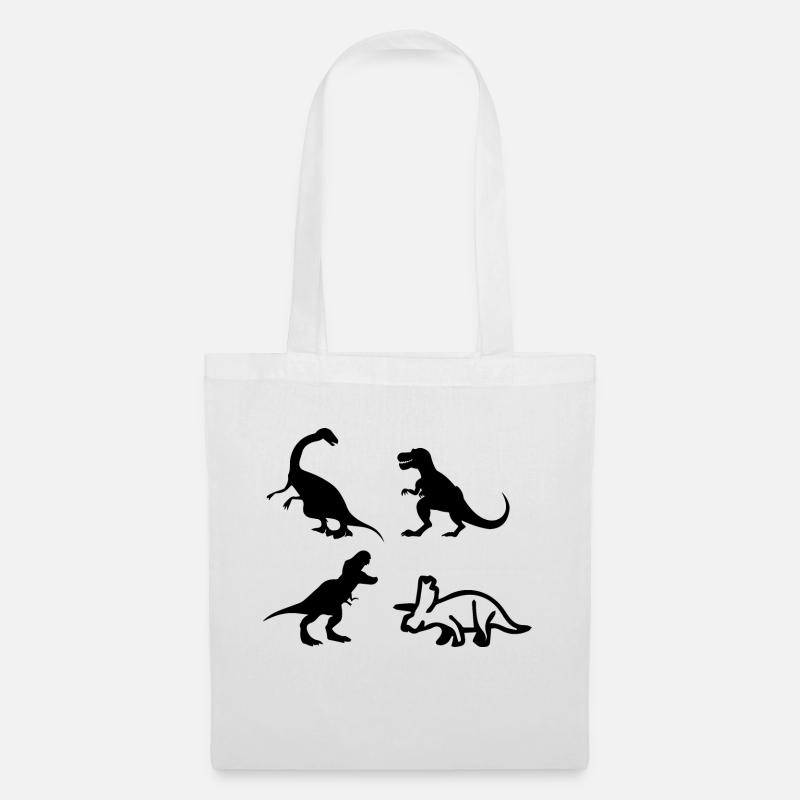 Dinosaurier Dino - Stoffbeutel - Weiß