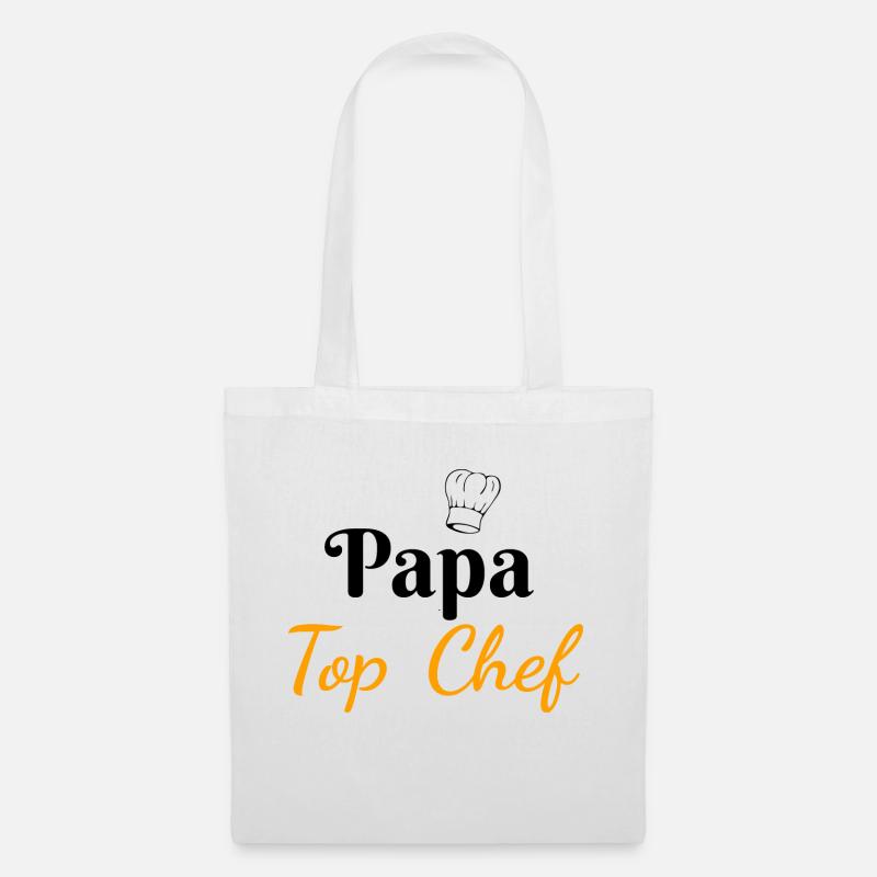 Papa Top Chef - Stoffbeutel - Weiß