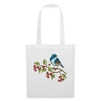 Bunter Vogel - Stoffbeutel - Weiß - Vorne