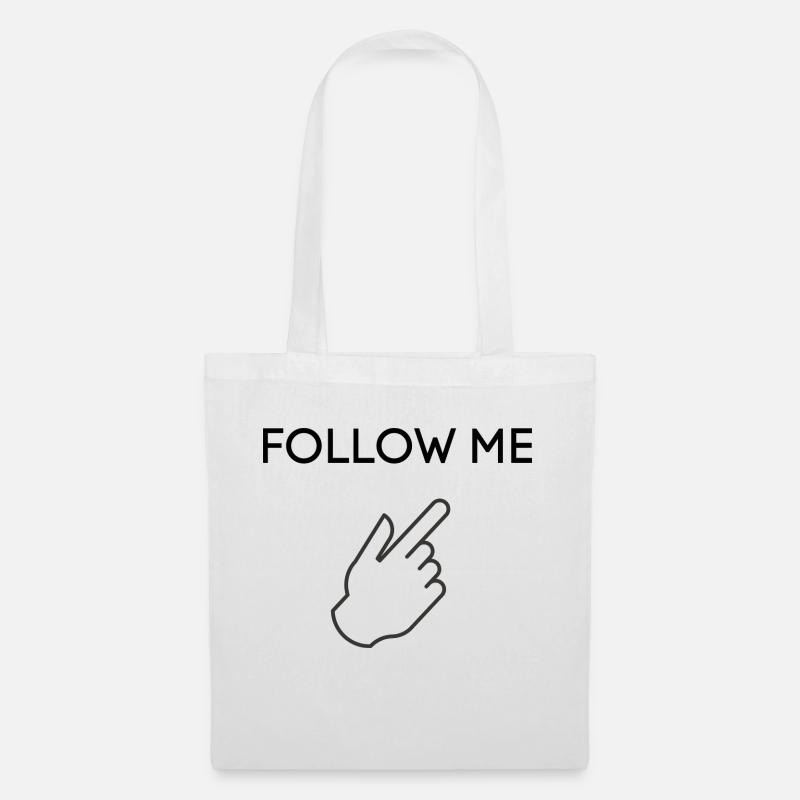 FOLLOW ME - Stoffbeutel - Weiß