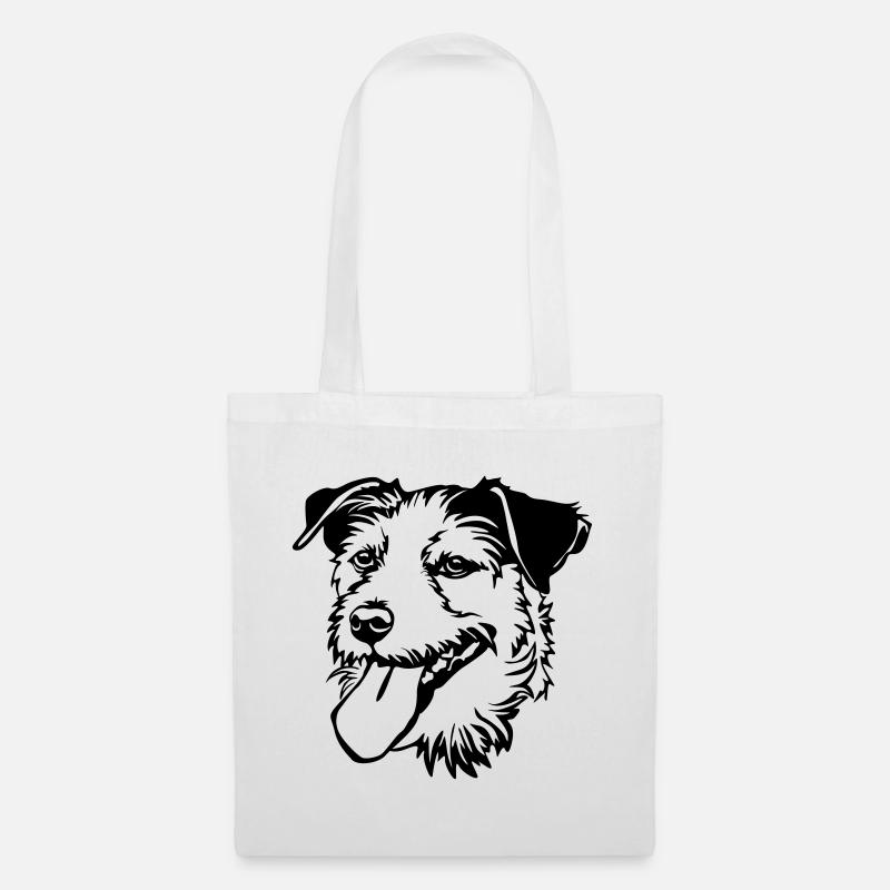 Parson Russel Terrier Kopf - Stoffbeutel - Weiß