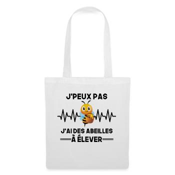 Je Peux Pas J'ai Des Abeilles À Élever v 2 - Sac en tissu - blanc - Devant