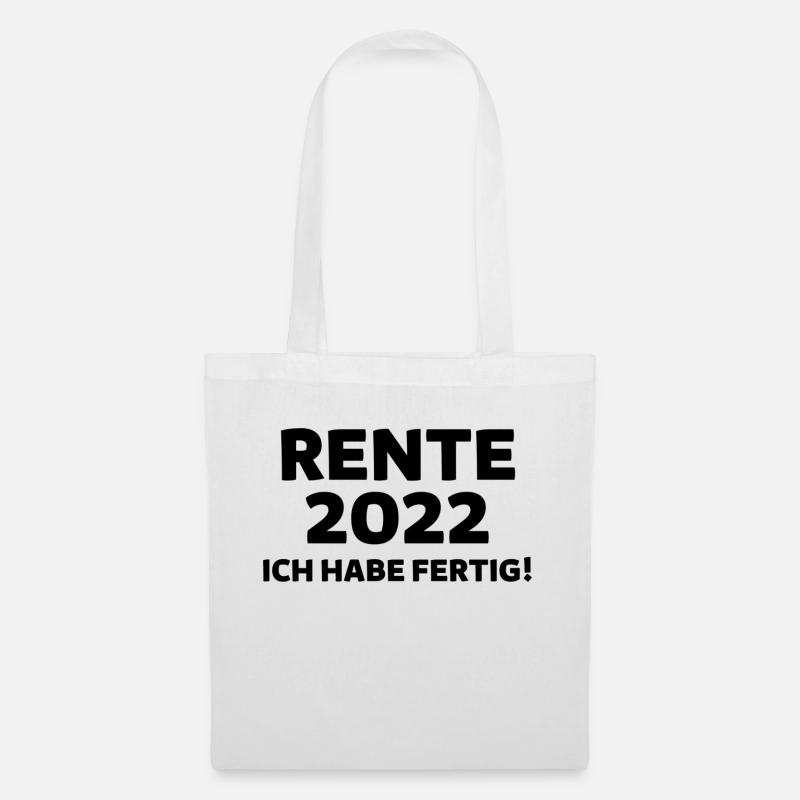 RENTNER 2022 Ruhestand Spruch zur Rente - Stoffbeutel - Weiß