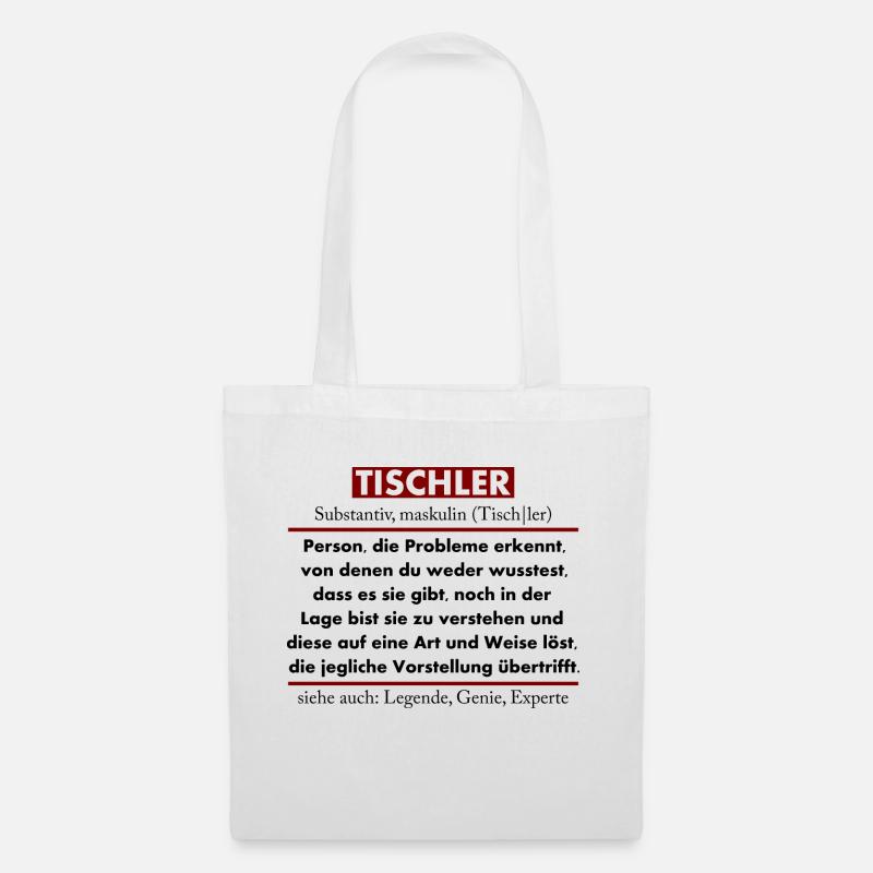 Tischler - Stoffbeutel - Weiß