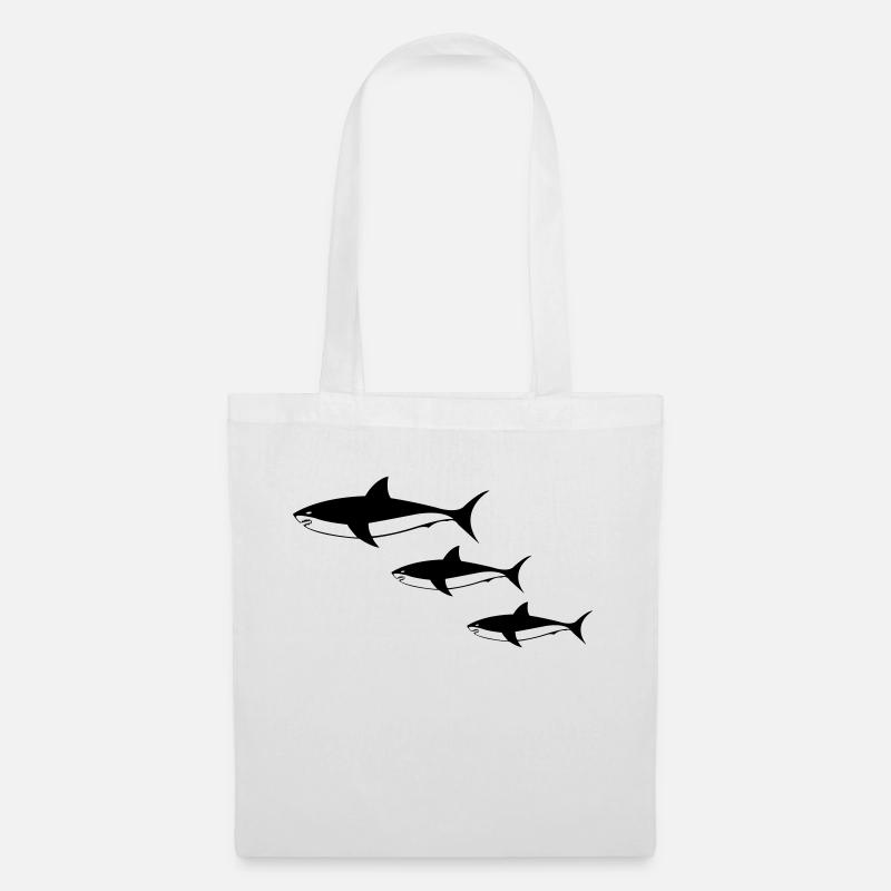 Requins - Sac en tissu - blanc