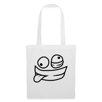 Comic Psychopath Face - Tote Bag - white - Front