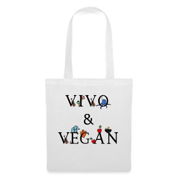 Vivo & Vegan - Stoffbeutel - Weiß - Vorne