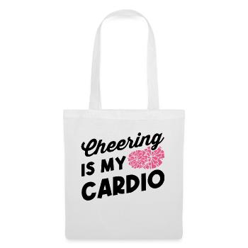 Cheering Is My Cardio Cheerleading Cheerleader Gym - Stoffbeutel - Weiß - Vorne