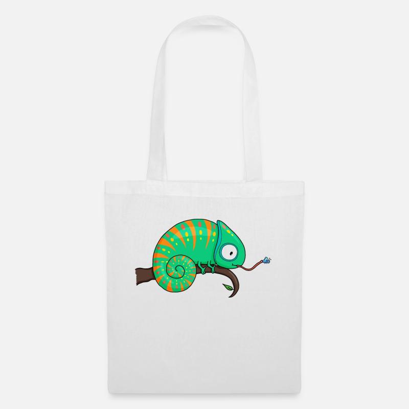 Chameleon Chamäleon - Stoffbeutel - Weiß