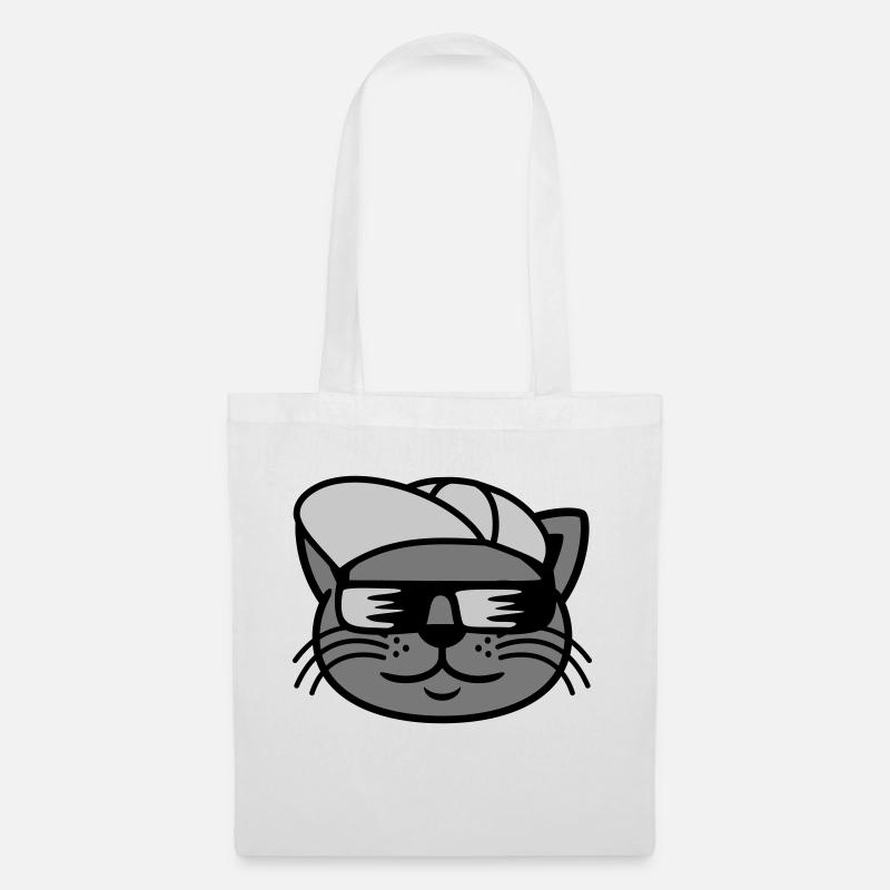 Occhiali da sole viso gatto cool - Borsa di stoffa - bianco