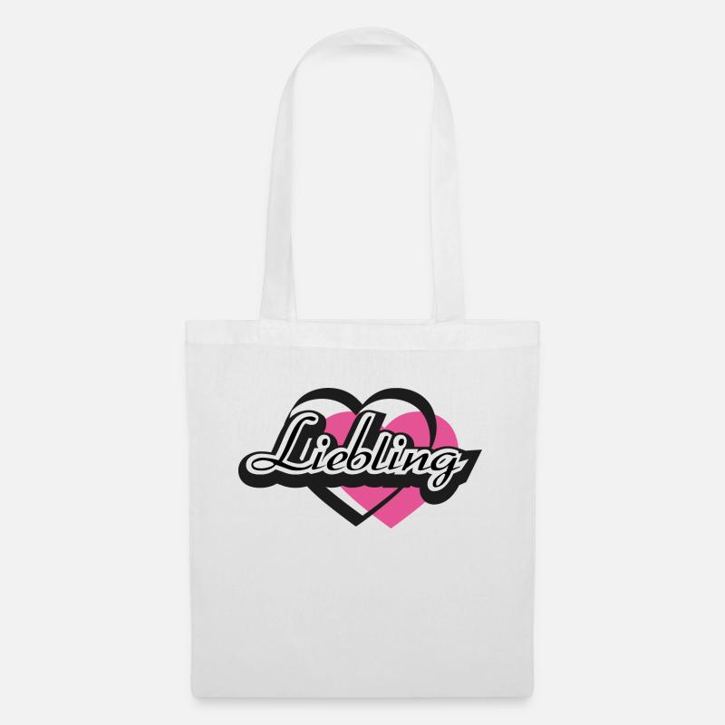 Kosenname Liebling Herz - Stoffbeutel - Weiß