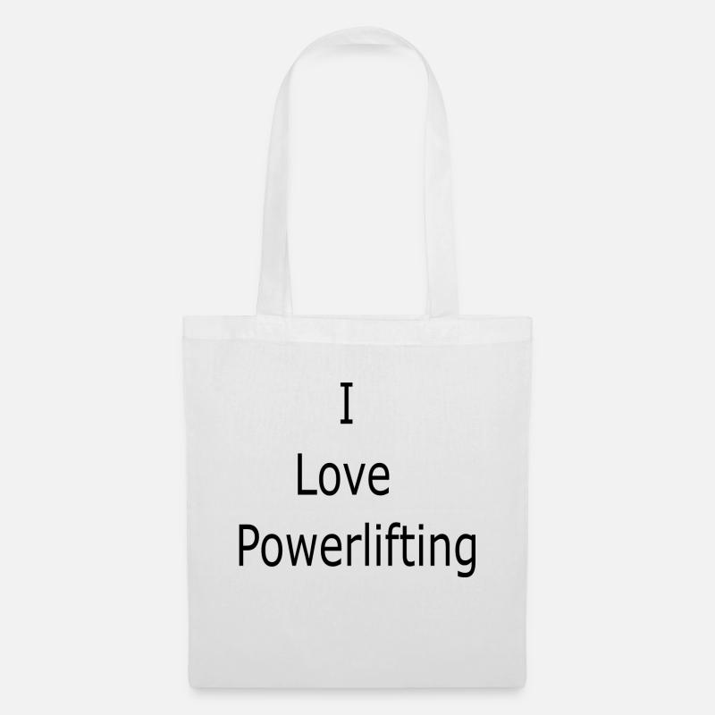 I Love Powerlifting - Stoffbeutel - Weiß