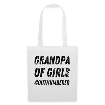 Grandpa Of Girls Outnumbered - Tote Bag - white - Front