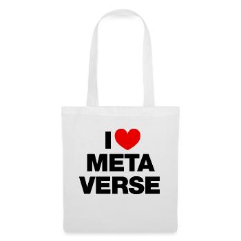 I Love Metaverse (black) - Tote Bag - white - Front