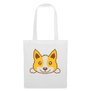 Mignon petit chien design - Sac en tissu - blanc - Devant