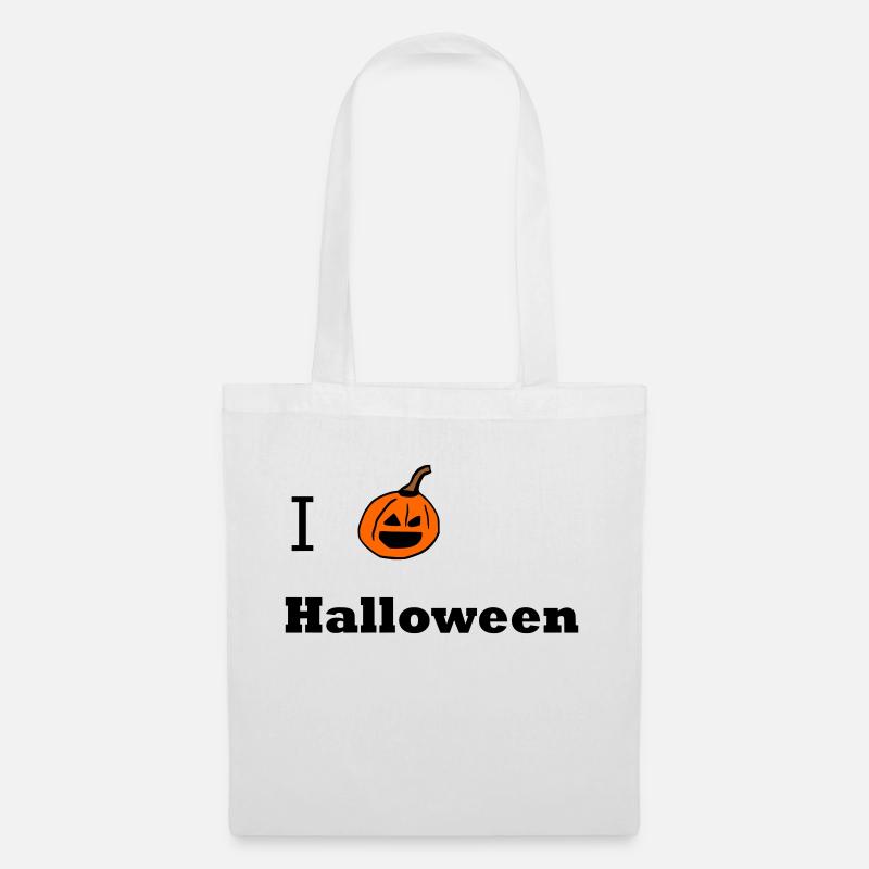 I love Halloween - Stoffbeutel - Weiß