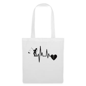 Pêcheurs à la ligne Pêche Pêche Hameçons - Sac en tissu - blanc - Devant
