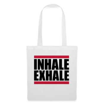 Inspirez expirez Yoga citation - Sac en tissu - blanc - Devant