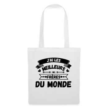 J'AI LES MEILLEURS FRERES DU MONDE - Sac en tissu - blanc - Devant