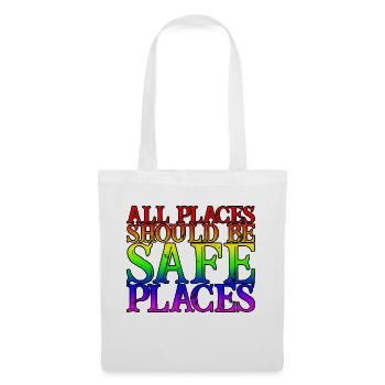 All places should be safe places 3 - Tote Bag - white - Front