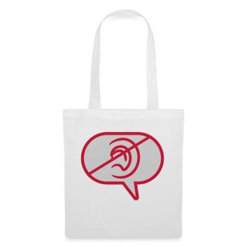 N’entendez pas la bulle de symbole - Sac en tissu - blanc - Devant