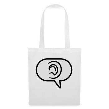Entendre une bulle de discours de symbole simple - Sac en tissu - blanc - Devant
