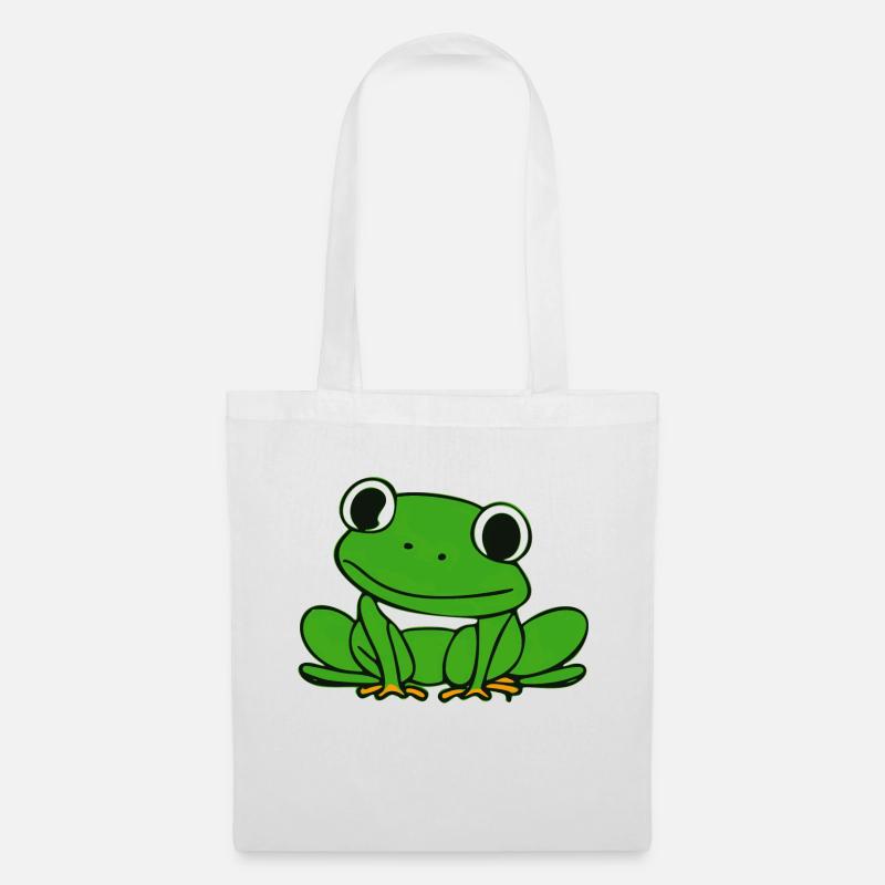 cute chibi frog - Stoffbeutel - Weiß