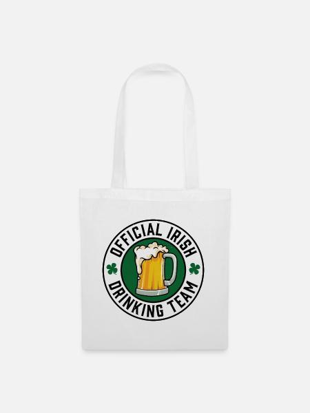 Offizielles Irish Drinking Team - Stoffbeutel - Weiß