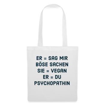 Vegan - Stoffbeutel - Weiß - Vorne