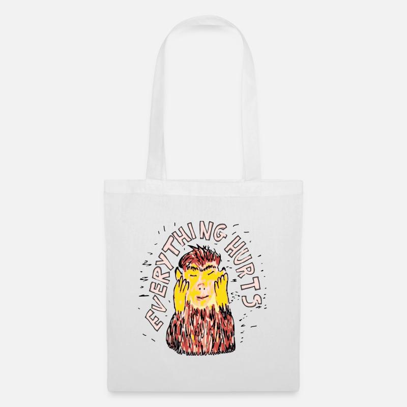Everything hurts - Tote Bag - white
