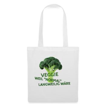 Veggie-weil "normal" langweilig wäre 2.0 - Stoffbeutel - Weiß - Vorne