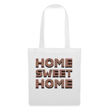 Home sweet home & Ma maison est mon château - Sac en tissu - blanc - Devant