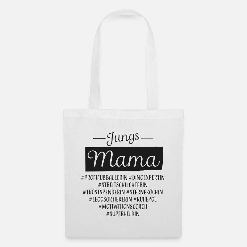 Jungs Mama Jungsmama schwarz - Stoffbeutel - Weiß
