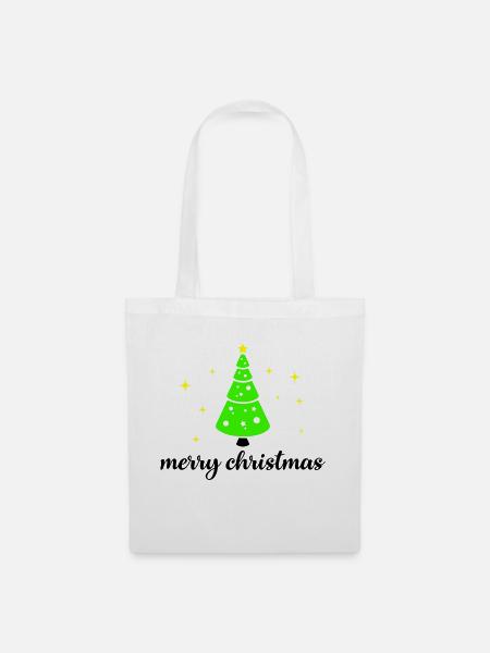 Christmas Tree Merry Christmas - Tote Bag - white