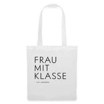 Frau mit Klasse | Lehrerin - Stoffbeutel - Weiß - Vorne