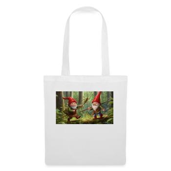 gnomes hunting grasshopper - Tote Bag - white - Front