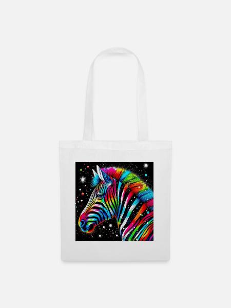 Zebra - Stoffbeutel - Weiß