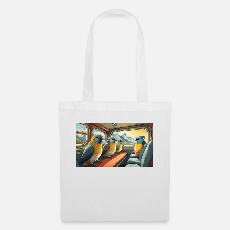 Jeu de mots expression ambiguë Oiseaux migrateurs de Zugvögel - Sac en tissu - blanc