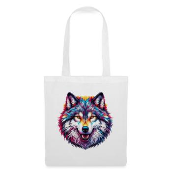 Loup - Sac en tissu - blanc - Devant