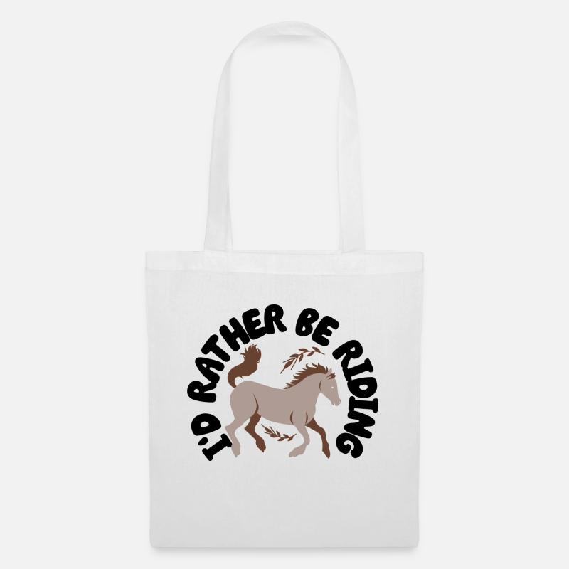 I'd Rather Be Riding - Tote Bag - white