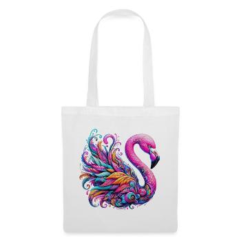 Flamingo - Stoffbeutel - Weiß - Vorne