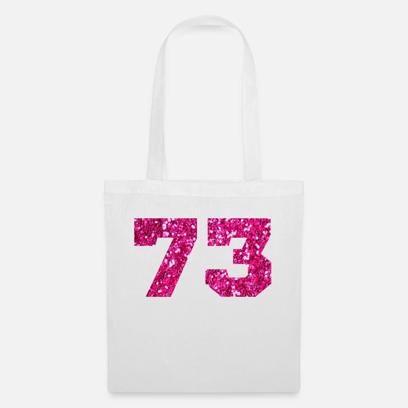 73 Pink Glitter - 73 Geburtstag - Stoffbeutel - Weiß