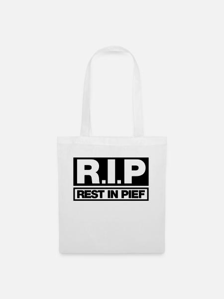 REST IN PIEF (R.I.P.) - Stoffbeutel - Weiß