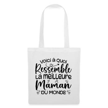 Cadeau Meilleure Maman du Monde Cadeau Super Maman - Sac en tissu - blanc - Devant